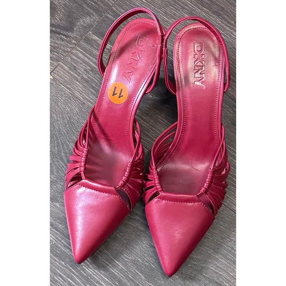 Dkny Shoes - NEW DKNY Gleea Slingback Pointed Toe Woven Heels Women Size 8.5 Red